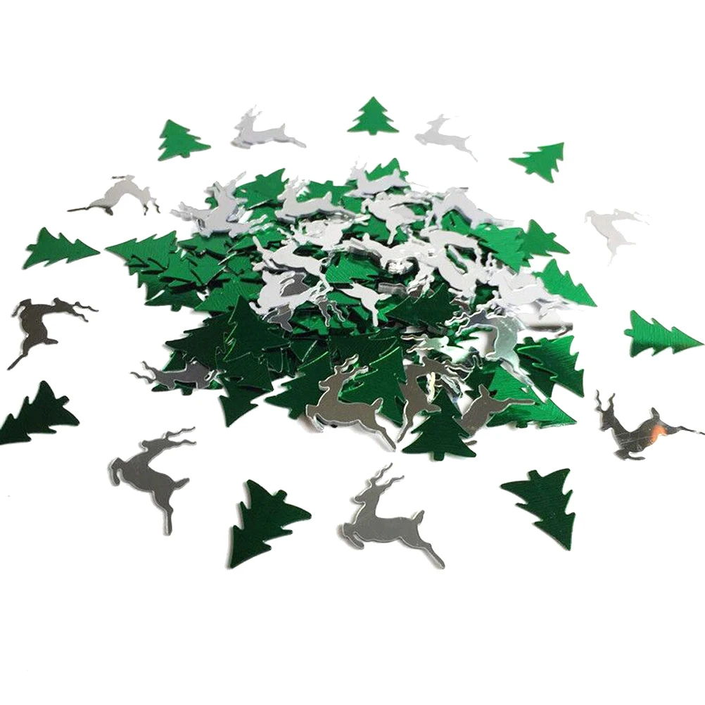 

Christmas Tree and Elk Shaped Merry Christmas Table Confetti