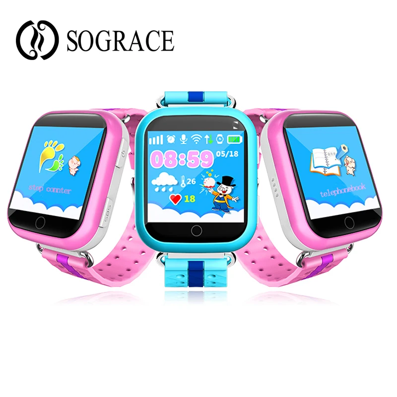 Смарт часы gps Q750 Q100 Детские умные SOS устройство для определения местоположения