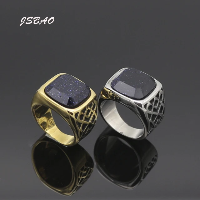 Jsbao Mens Top Quality Fashion Jewelry Stainless Steel Malachite Jsbao Mens Top Quality Fashion Jewelry Stainless Steel Malachite Natural Stone Cool Ring For Women Best