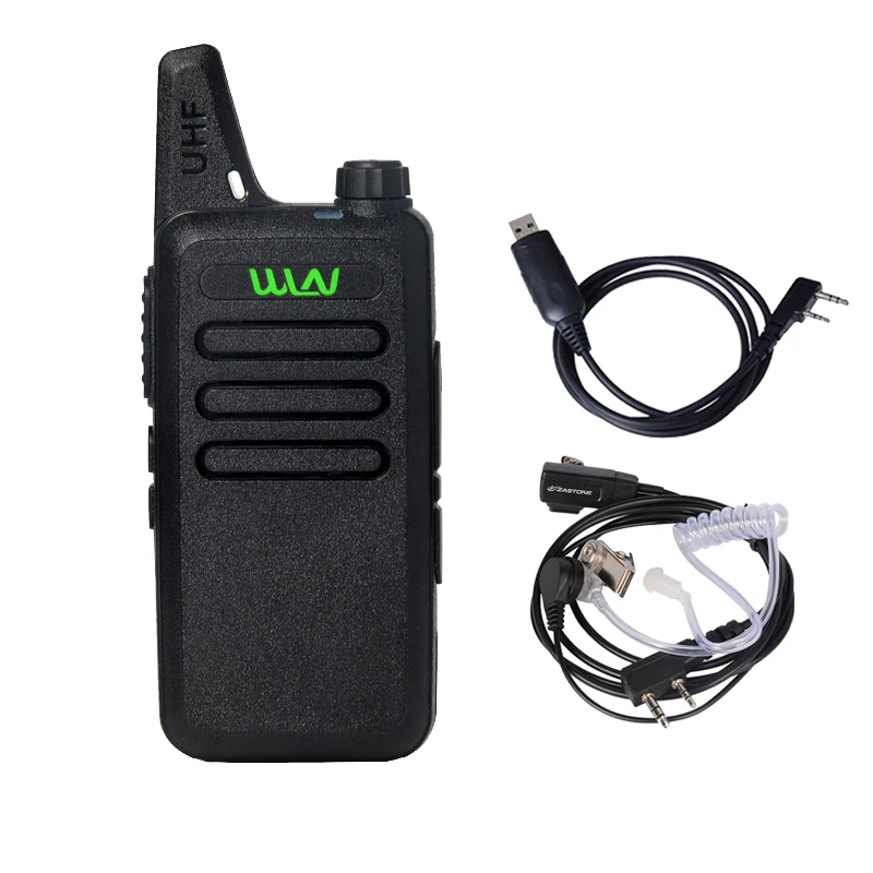 imágenes para WLN KD-C1 UHF 400-470 MHz MINI de Mano de Dos Vías de Radio Comunicador Jamón HF Transceptor Walkie Talkie Portátil con Cable de los auriculares imágenes para WLN KD-C1 UHF 400-470 MHz MINI de Mano de Dos Vías de Radio Comunicador Jamón HF Transceptor Walkie Talkie Portátil con Cable de los auriculares