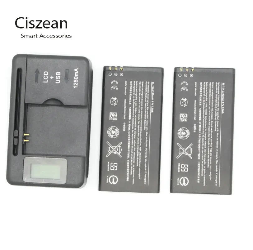 

Ciszean 2PCS 2100mAh Replacement Lithium ion Battery BL-T5A +LCD Charger for Nokia Microsoft Lumia 550 Lumia550