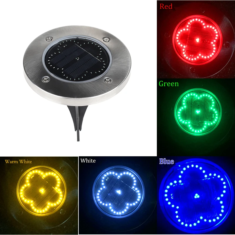 

Cool/Warm White 8 LED Solar Power Buried Light Ground Lamp Outdoor Path Way Garden Decking Underground Lamps Lawn light