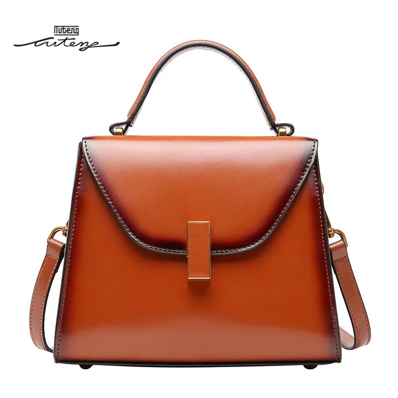 TU-TENG 2018 Fashion Crossbody Bags For Women Retro Style Handled Satchel Solid Slit Pocket Top Grain Leather Ladies Bags G75980 TU-TENG 2018 Fashion Crossbody Bags For Women Retro Style Handled Satchel Solid Slit Pocket Top Grain Leather Ladies Bags G75980