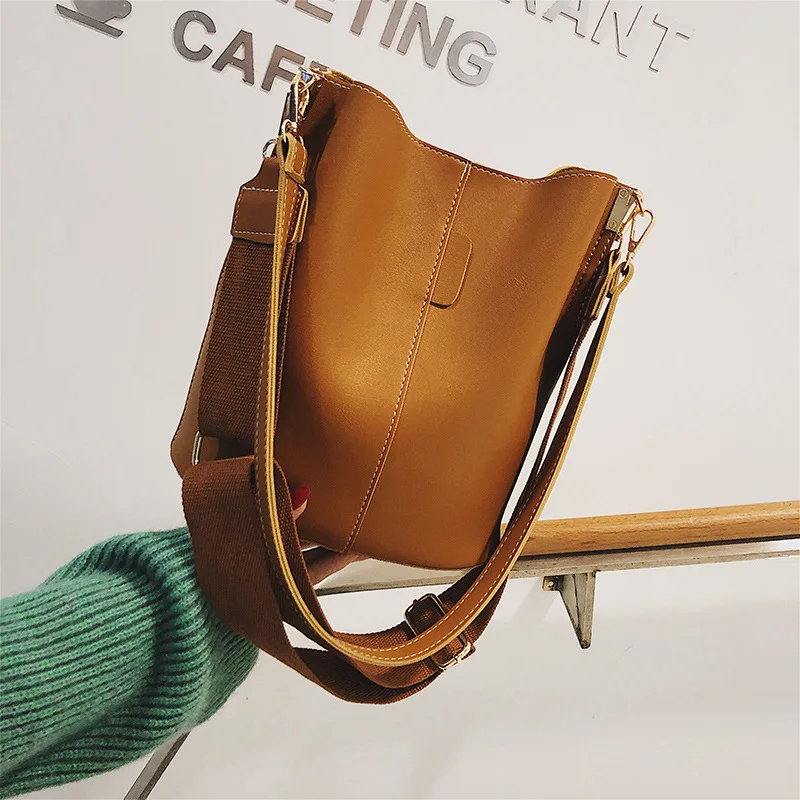 

2018 bucket bag Split leather shoulder bag cross luxury handbags women bags designer bag Brand original design