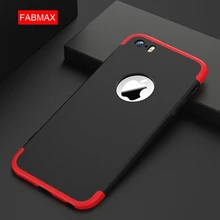 

FABMAX Case for iPhone 5 5s SE Case 360 Degree Full Protection Hard PC 3 in 1 Matte Cover for iPhone 6 6s iphone 7 8 Plus X