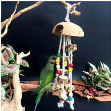 Птица игрушечные попугаи scrath натуральное дерево игрушка скалолазание для сматывания троса Веревка игрушки