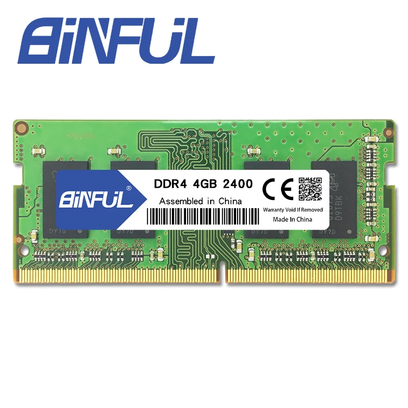 BINFUL DDR4 4 Гб 2400 МГц низкое напряжение 1,2 в Sodimm Memoria ноутбук Память Ram высокое качество