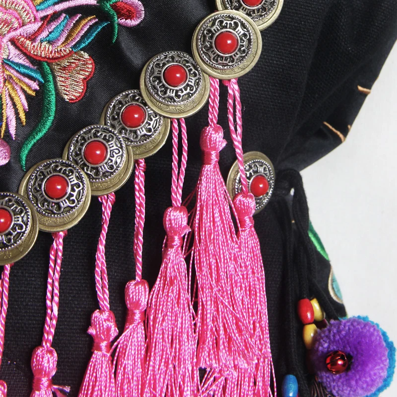 Двусторонняя Китайская Этническая сумка с вышивкой, винтажная сумка с вышивкой Hmong, известный бренд, женские сумки на плечо, Sac Besace Ethnique Brode