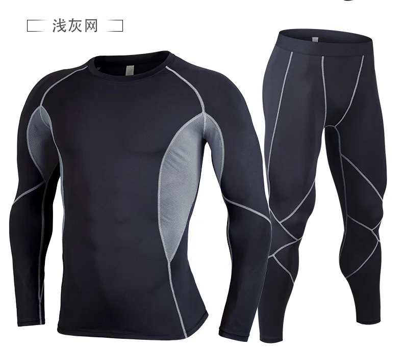 Men Rashguard Sportswear Male Long Sleeve Gym T Shirt Suits MMA Rashguard Fitness Running Shirt Crossfit Bodybuilding Men Shorts Mma (29)