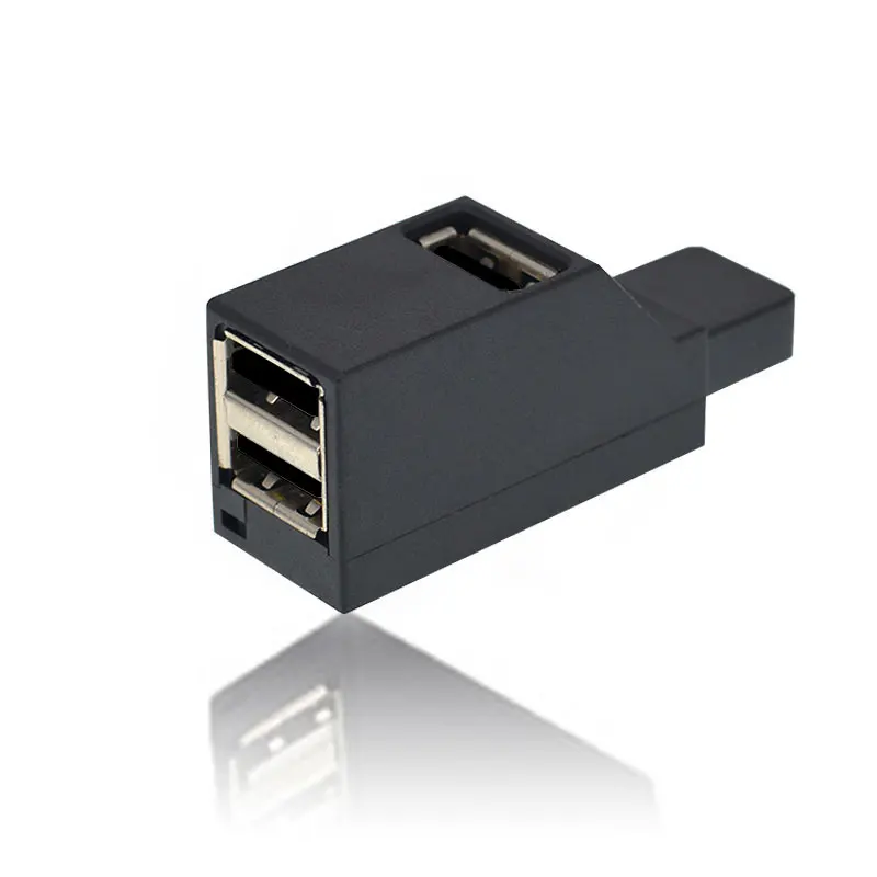 

Mini 3 Ports USB Hub 2.0 High Speed USB Hub 480 Mbps Slim USB Splitter Black with Portable Cable for Laptop Computer Use