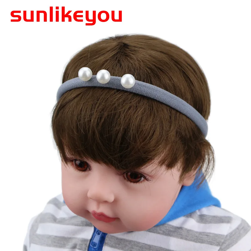 

Sunlikeyou 2019 New Pearl Crown Fashion Headband for Girls Crown Elastic Kids Hair Accessories Newborn Turban Hair Band