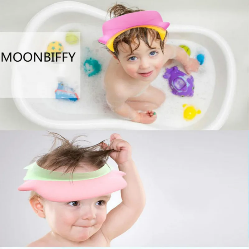 Lot de 2/ pcs B/éb/é Enfant Shampooing protection Bonnet de douche Bain Chapeau laver les cheveux Shampooing Shield