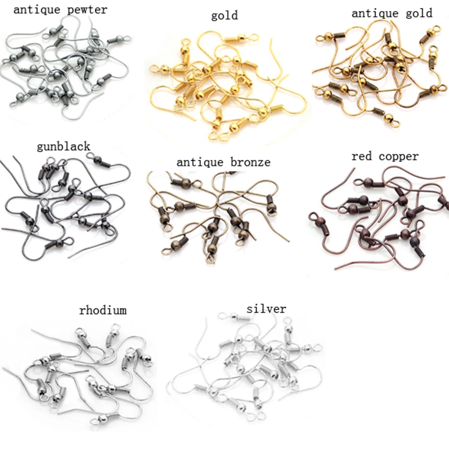 DC 200 шт./лот, много цветов, медная проволока для ушей, крюк, сделай сам, ювелирные аксессуары для Diy, серьги-крючки, изготовление, серьги ручной работы