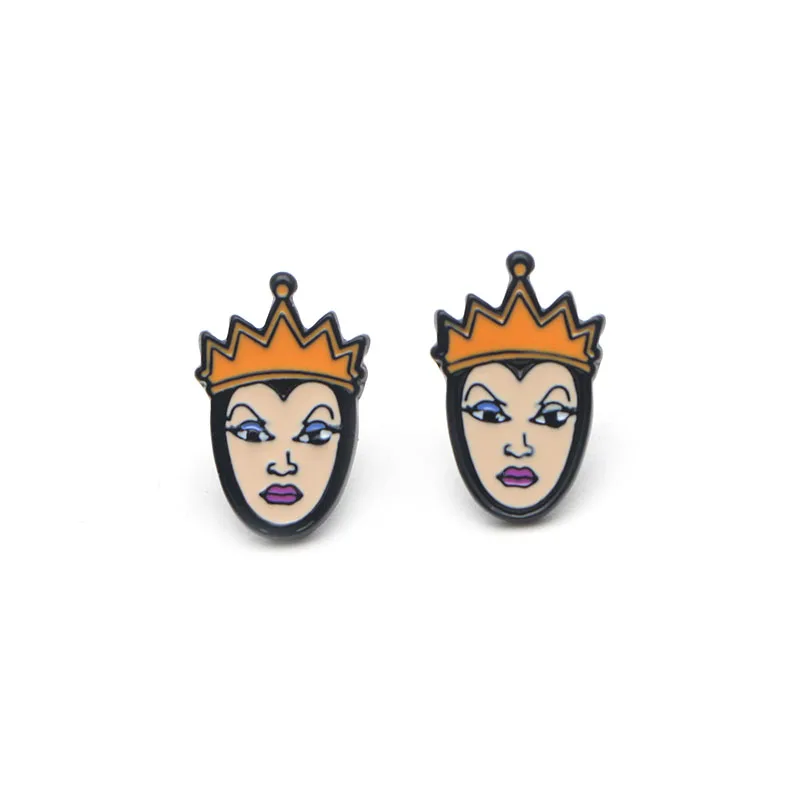 P2327 Dongmanli Maleficent queen волшебное зеркало мультяшная фигурка детские серьги для женщин Подарки для девочек серьги-гвоздики ювелирные изделия