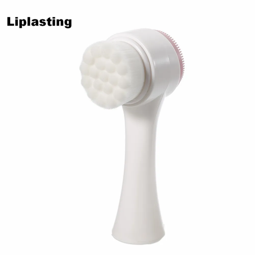 

Liplasting Ultra Soft Dual Facial Cleansing Brush 2 in 1 Sebum Black Head Makeup Removing Massage Manual Face Clean Fiber Brush