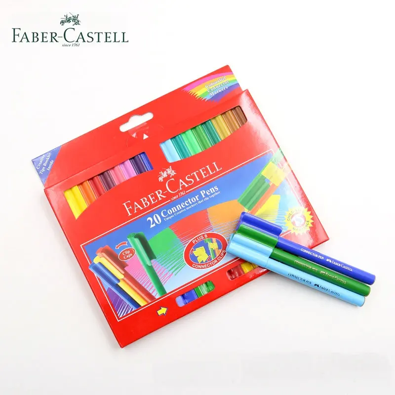 Faber Castell в клеточку измерены в ненатянутом блок Акварельная ручка Маркер Маркеры 11-150-a 10/20 Вт, 30 Вт, Цвета симпатичные комплекты одежды для детей, школьные товары для рукоделия