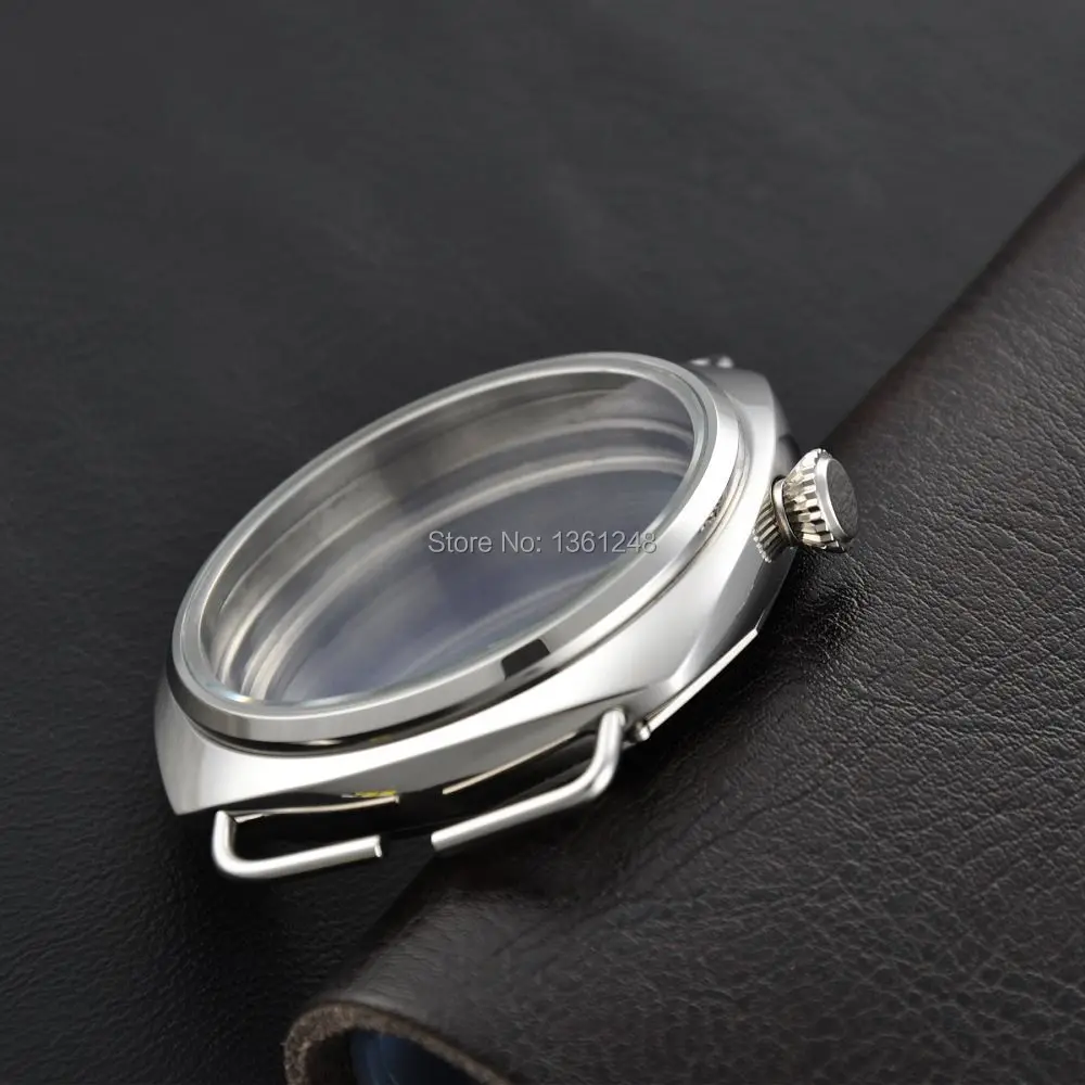 Buy 45mm 316L stainless steel mens watch case for UNITAS 6497 6498 movement 01