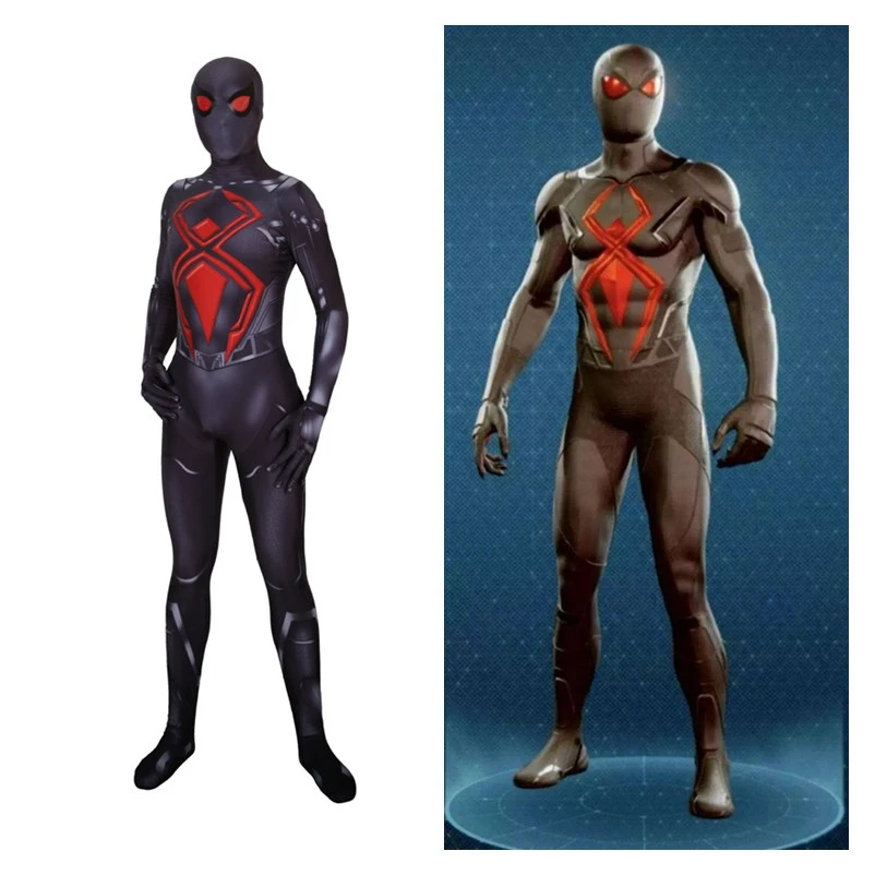 

2019 New Game Anime Spider-Man Cosplay Costumes Dark Battle Superhero Spiderman Kids Adult Tights Jumpsuits Bodysuit Suit