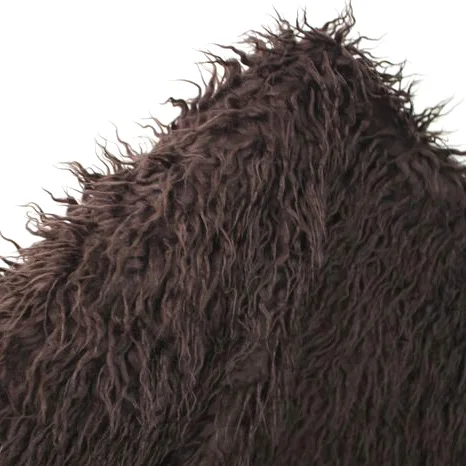 Rjava mongolska curly ovčja tkanina iz umetnega krzna Faux telovnik iz plašča iz krzna za dojenčke