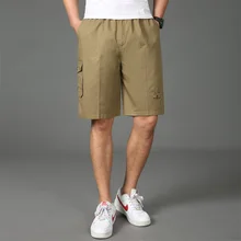 Брендовая одежда мужские шорты Летняя мода Повседневное карман хлопковые свободные брюки-Карго короткие мужские брюки Бермуды для пляжа Masculina плюс Размеры