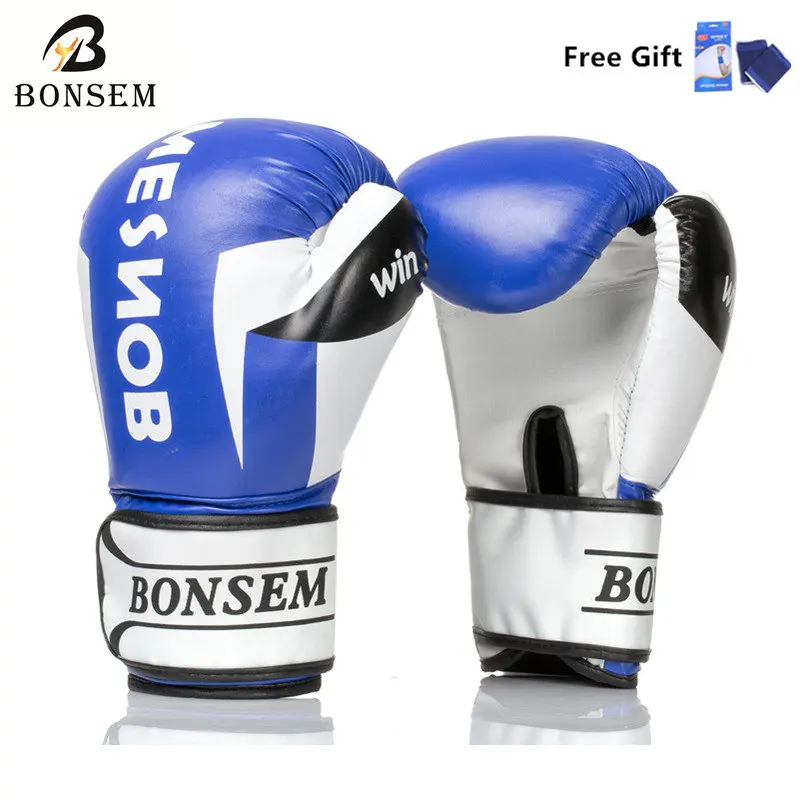 10OZ 1 Pair Fitness MMA Thai Fight Boxing Gloves Sandbag Hand PU