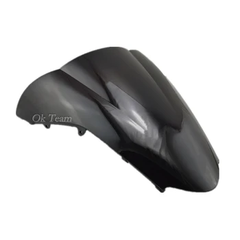 

free shipping Double bubble Windscreen Windshield for VFR800 VFR 800 2002-2009 ABS Black Windscreen