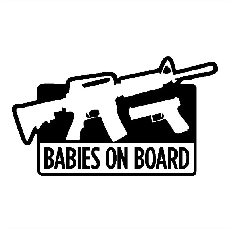 

[WB031]BABIES ON BOARD Pro Gun Fun Vinyl Car Sticker Motorcycle Decal Car-styling Motorcycle sticker