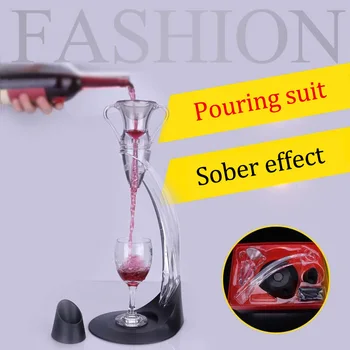 

1 Set Red Wine Aerator Acrylic Magic Jigger Quick Awakeners Drink Dispenser Aerating Wine Glass Decanter Wine Accessories