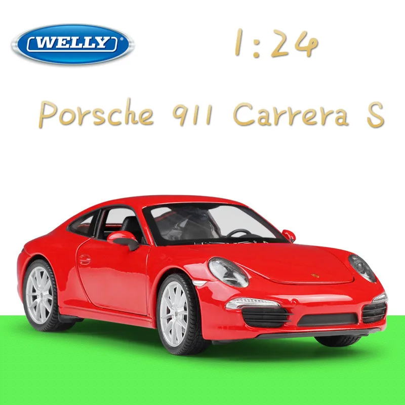 

Welly 1:24 Scale Simulator Diecast Vehicle Model Car Alloy Porsch 911 Carrera S Sports Car Metal Toy Racing Car For Kid Toy Gift