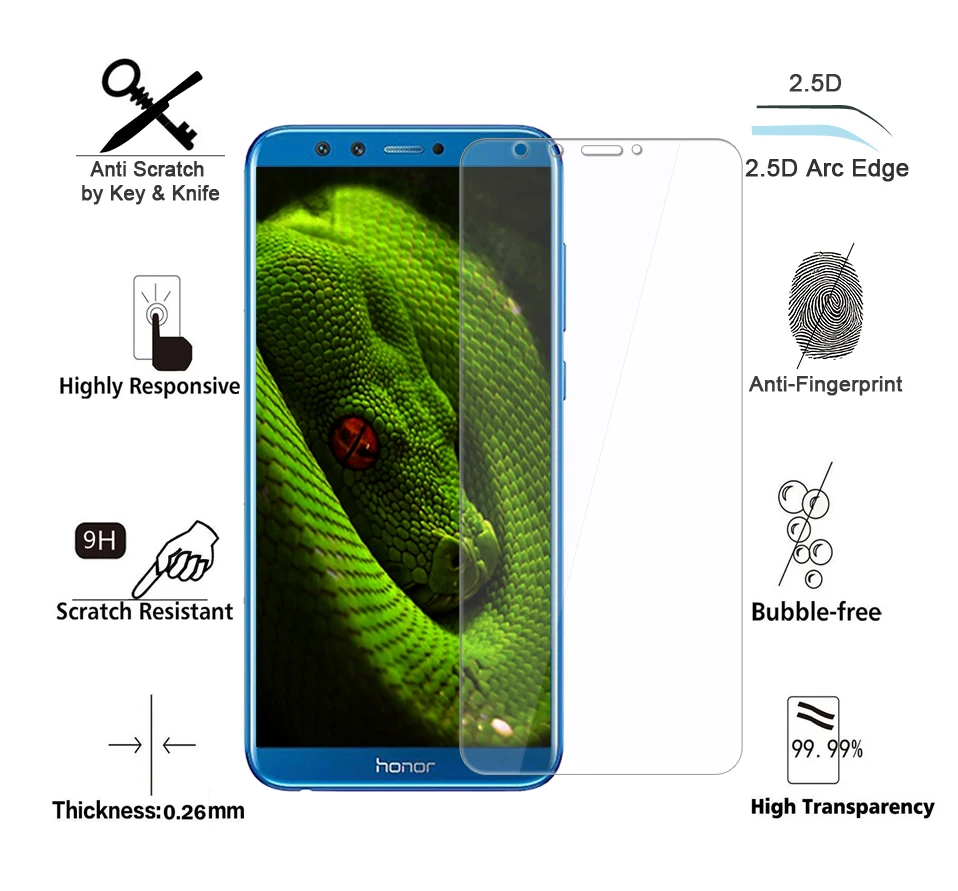9H 2.5D Tempered Glass for Huawei Honor 9 Lite Screen Protector Phone Flim Protective Glass on for Honor 9 Lite Huawei Honor 10 (4)