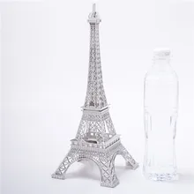 Cake Topper Decorative Wine Cabinet silver Eiffel Tower Decor Zinc Alloy Home Decoration Improvement Five Sizes alloy quartz watch with eiffel tower carve