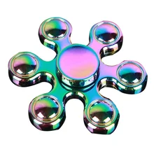 Красочные шесть бусин спиннинг Топ Непоседа ручной Spinner Finger Spinner игрушка палец гироскопа EDC снижающий стресс при СДВГ аутизм стресс подарок