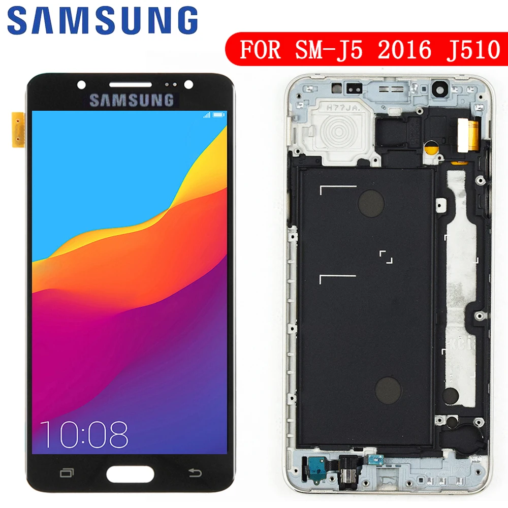

TFT For Samsung Galaxy J5 2016 Screen J510 LCD J510F Display Touch Digitizer Glass Frame Can Adjust J510FN J510M J510Y J510G
