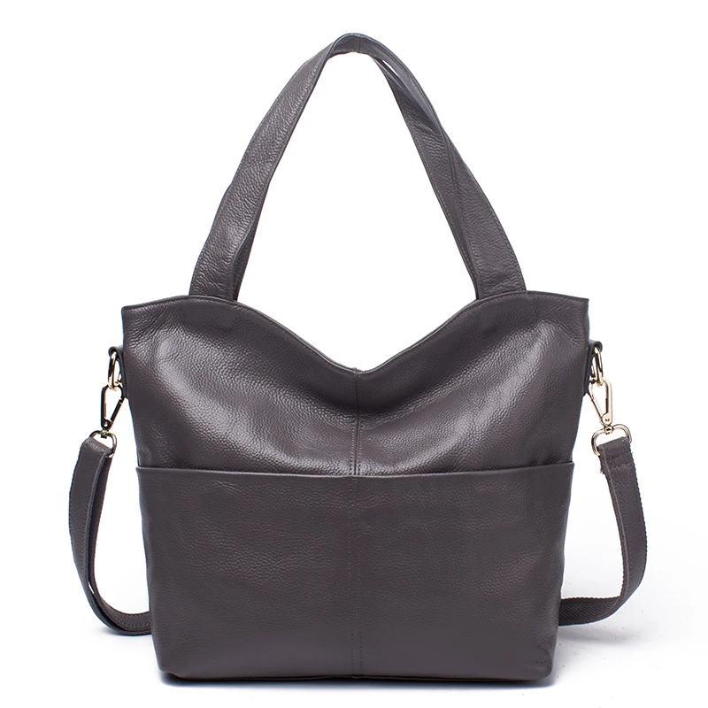 100% Genuine Leather Handbag Large Capacity Women Shoulder Bag Retro Tote Purse High Quality Hobos  Shopping Bags 2018 New (2)