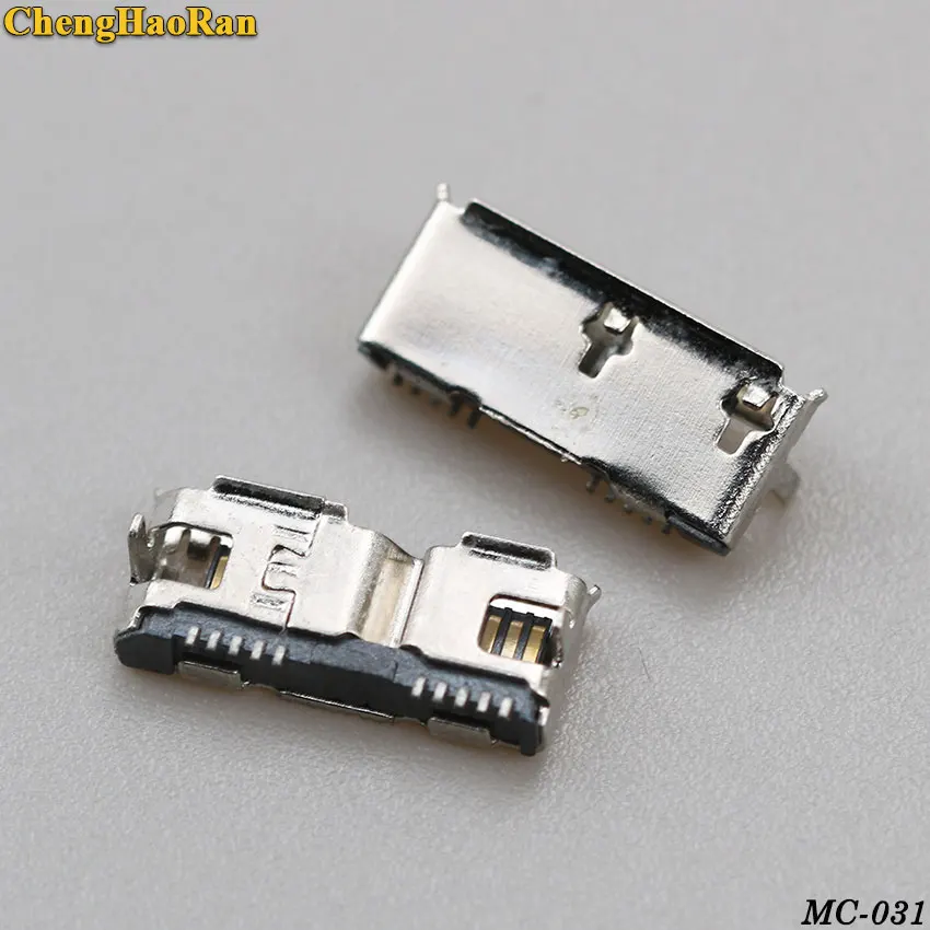 

ChengHaoRan 10pcs Micro USB 3.0 B Type DIP Female Socket DIP2 10pin USB Connector for Mobile Hard Disk Drives Data Interface
