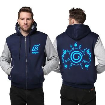 

Unisex Naruto Akatsuki Cosplay Luminous Thicken Hoodie Cold Proof Coat Jacket Sweatshirts MEN WOMEN Top Clothing