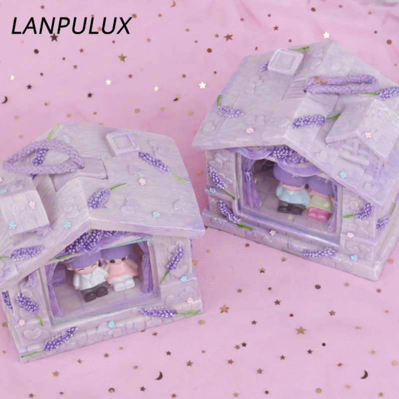 Lanpulux фиолетовые ночные светильники из смолы лавандовой пары Звездные украшения