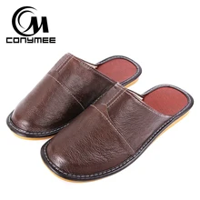 CONYMEE/; мужские домашние тапочки; Мужская обувь из натуральной кожи на плоской подошве; Pantufas; нескользящие оксфорды; кроссовки; сандалии; Тапочки