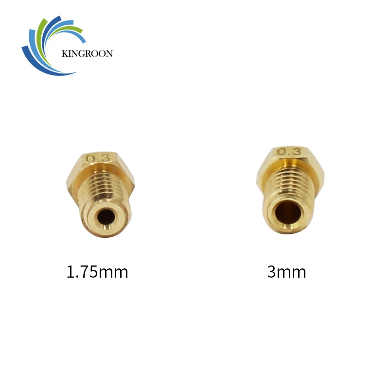 5 шт./лот V5 V6 насадка 0,2 0,25 0,3 мм 0,35 0,4 мм 0,5 0,6 0,8 1,0 части меди 1,75 мм нити M6 латунные 3D принтер запчасти