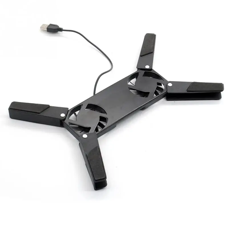 

Mini USB Notebook PC Folding Cooling Pad 2pcs Cooling Fans Laptop Holder Laptop Accessories brand new and high quality