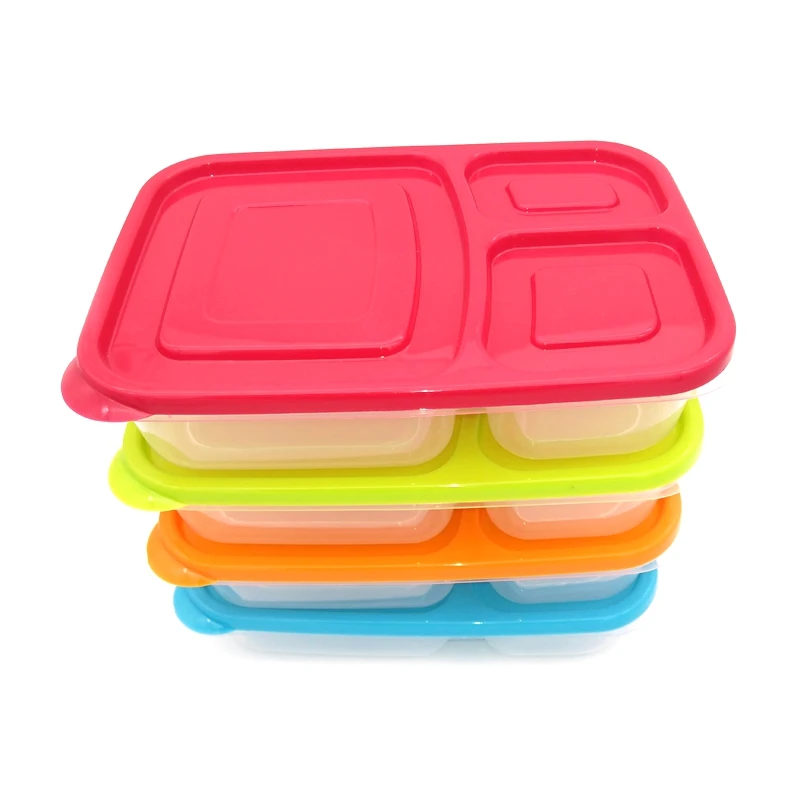 Подметальные коробки ланчбоксы 4 отсека Bento Lunch чаши-контейнеры, набор из 4