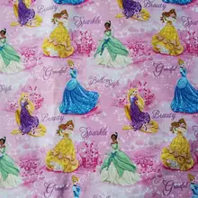 110*100 см мультфильм цветы запутанная принцесса Шитье Хлопок Поплин Ткань DIY ручной работы Материал Ткань для шитья, пэчворка