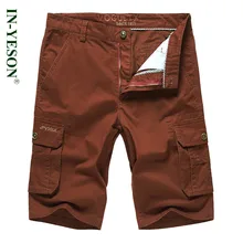 Новые Летние Стильные мужские шорты кэжуал, высококачественные хлопковые шорты-карго в стиле сафари, мужские короткие штаны больших размеров 44
