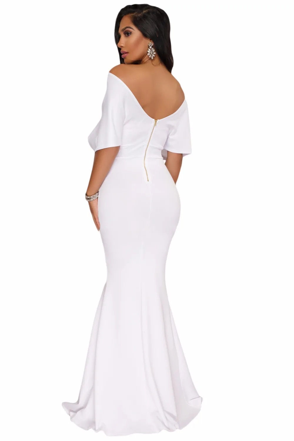White-Off-The-Shoulder-Mermaid-Maxi-Dress-LC61944-1-2