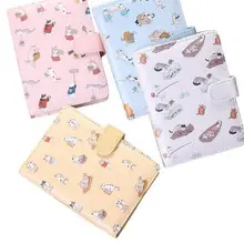 Новое поступление милый блокнот с кошкой из искусственной кожи наклейки для дневника Книга Школьные милые офисные принадлежности канцелярские принадлежности Papelaria подарок для детей