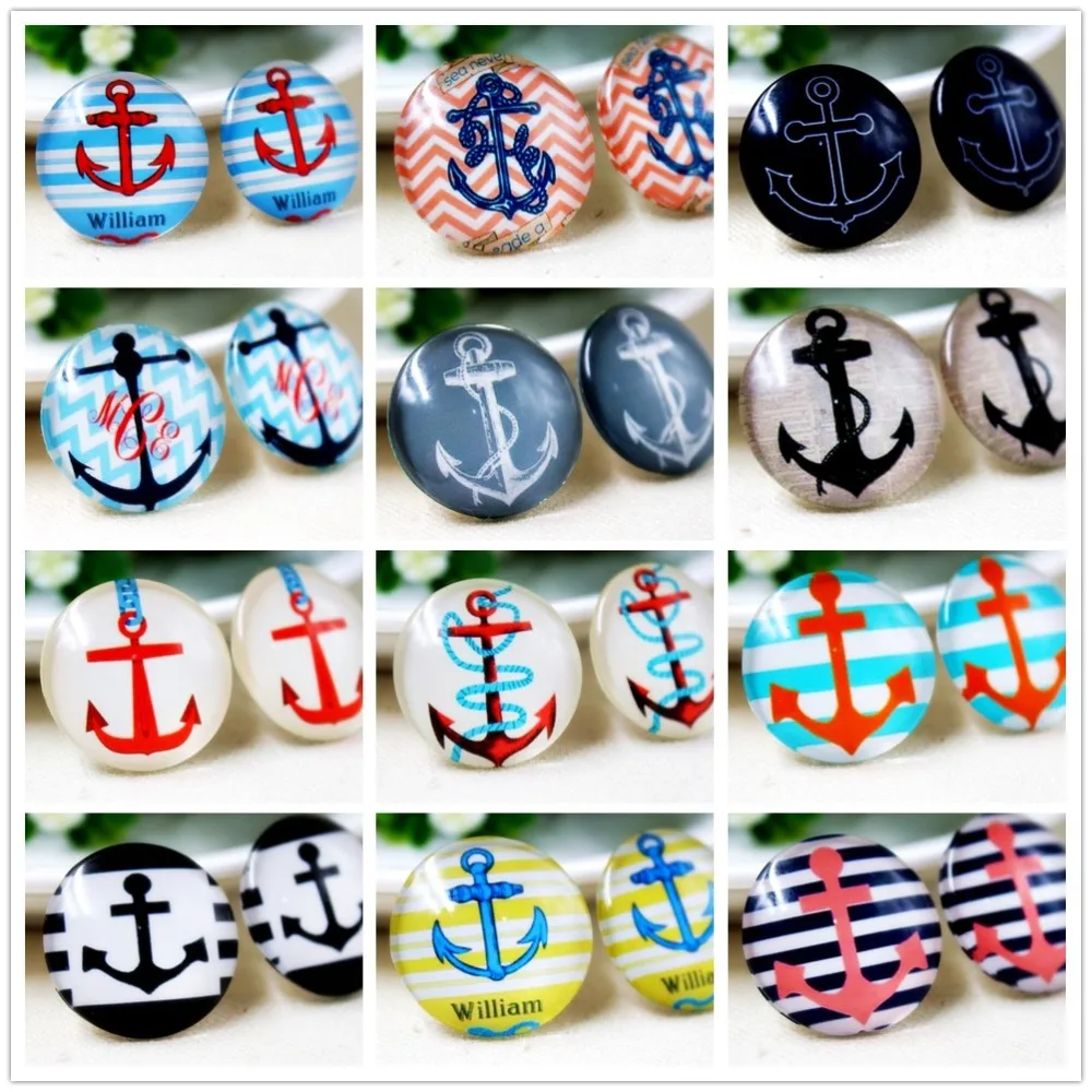 

OOOT BAORJCT 154214-13 , Ocean series round Glass dome Flat Back Beads, DIY handmade beads, clothing accessories, FREE SHIPPING