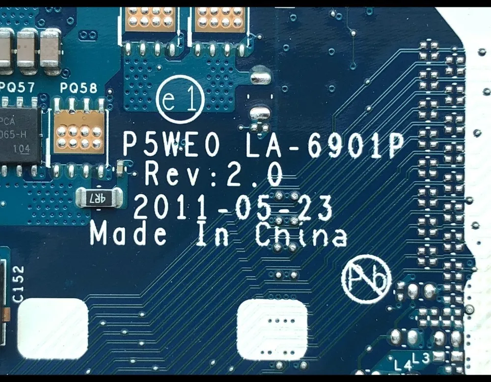Материнская плата P5WE0 для ноутбуков ACER Aspire 5750 5750G MBR9702003 HM65 PGA989 DDR3 100% тестирование