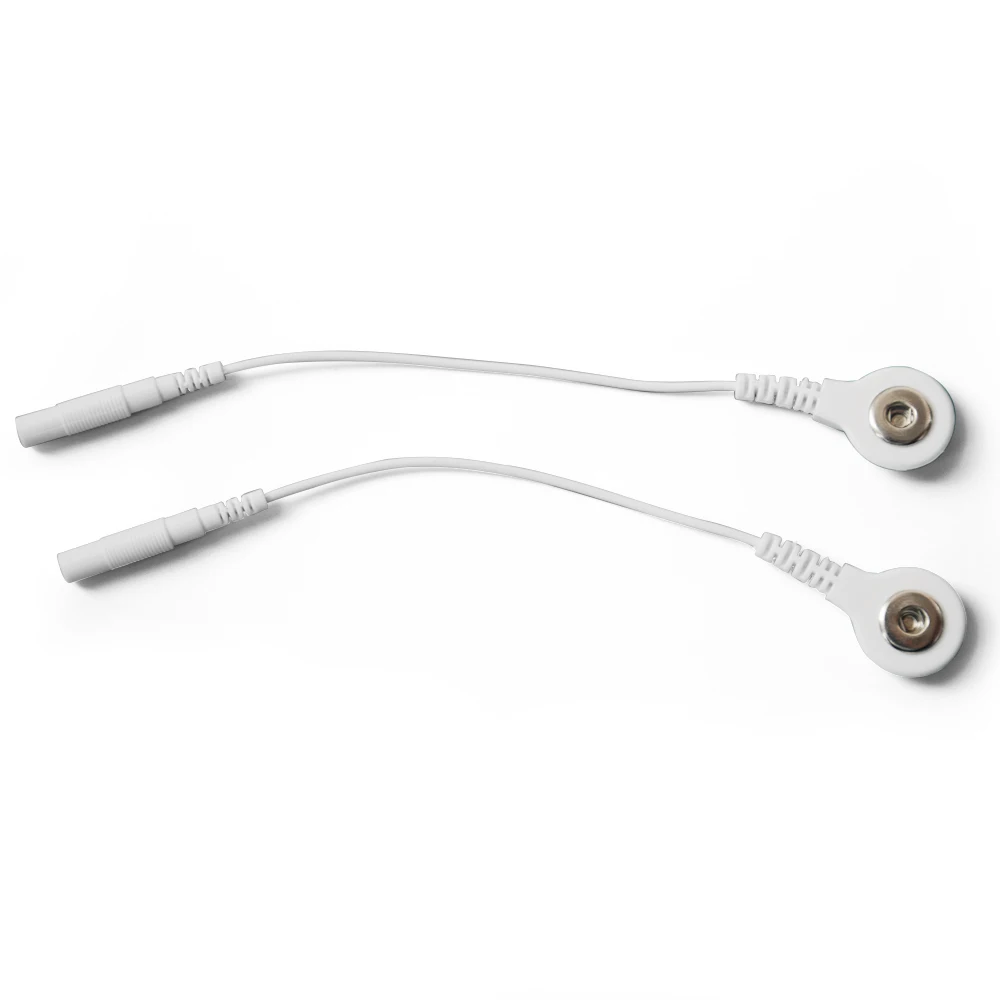 10 Pieces Tieline Short Cables Electrode Lead Wires Adapter 2mm Pin to 3.5mm Snap Connector