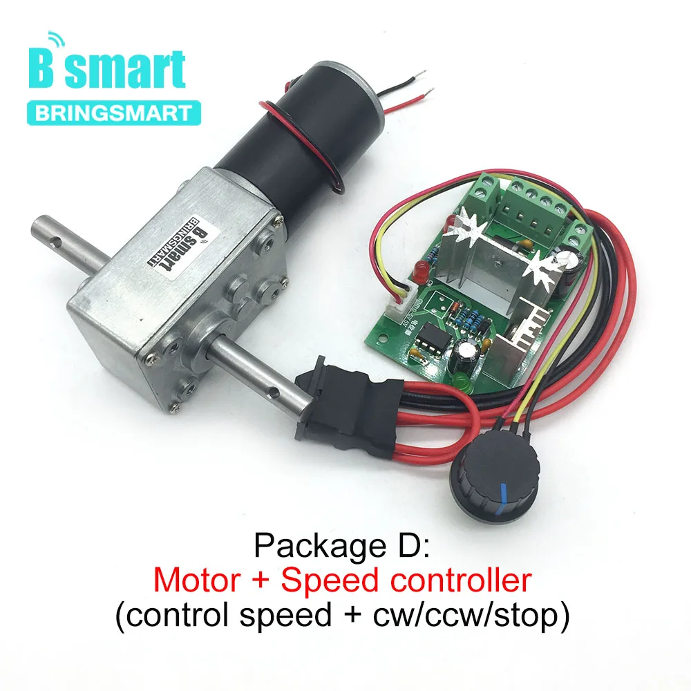 Bringsmart 31zy двухвальный червячный мотор постоянного тока 12В Реверсивный Редуктор