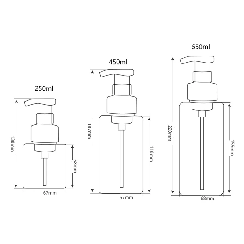 250/450/650 мл пенясь бутылка для жидкого мыла, мусс точек розлива шампунь лосьона гель для душа Ручной Насос Дозатор пены